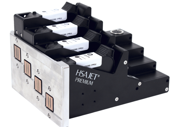 HSAJET Premium 4-Pen Druckkopf – Druckmodul mit vier Tintenpatronen für großflächige Beschriftung